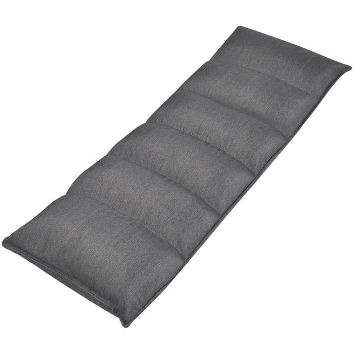 Șezlong De Podea Pliabil, Gri, Material Textil