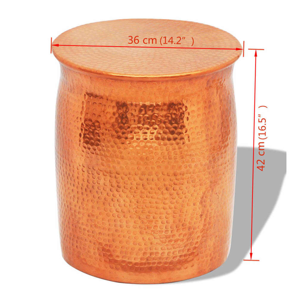 Scaun/Masă Laterală, Aluminiu Bătut La Ciocan, /Alamă