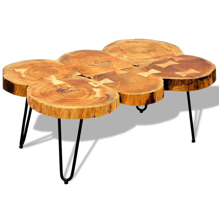 Măsuță De Cafea, 35 Cm, 4 Butuci, Lemn Masiv De Acacia