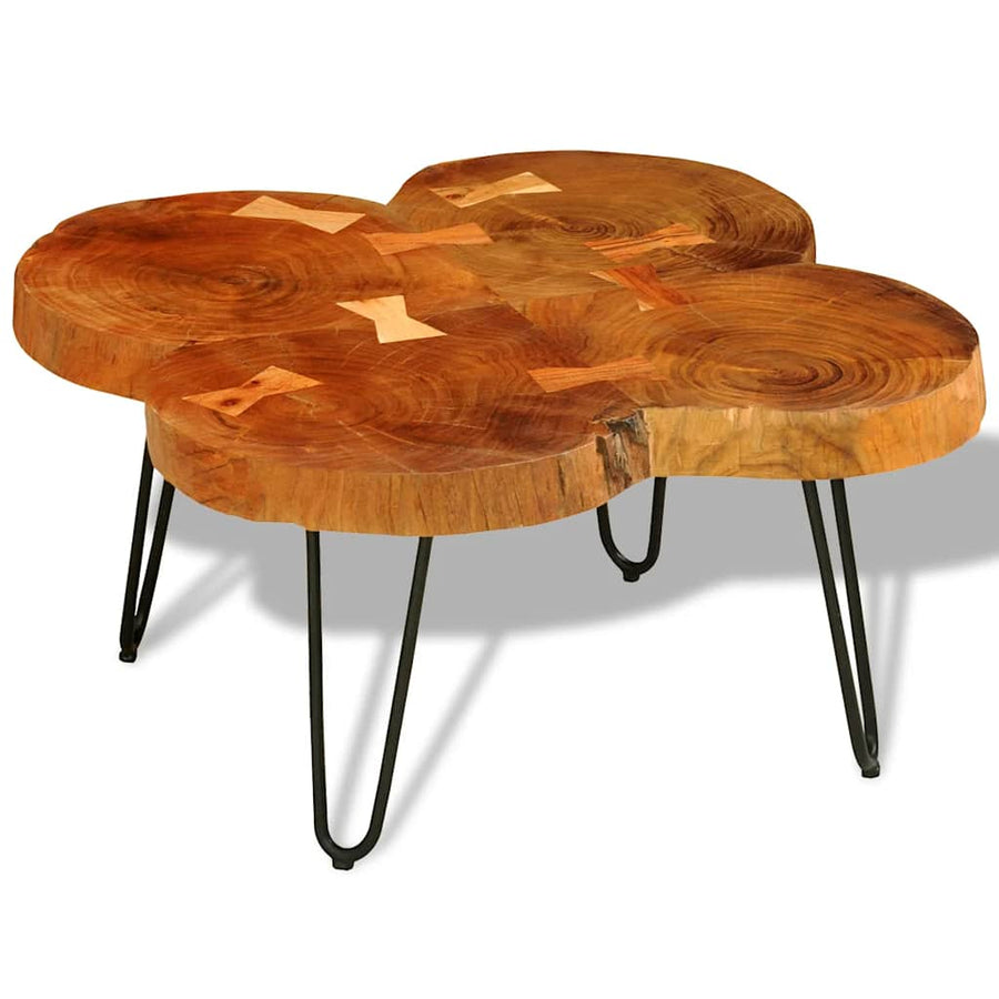 Măsuță De Cafea, 35 Cm, 4 Butuci, Lemn Masiv De Acacia