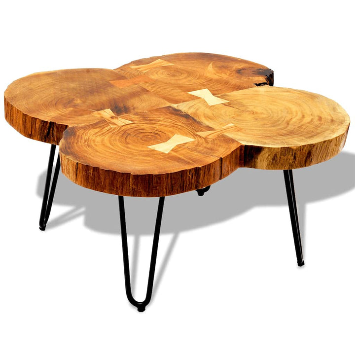 Măsuță De Cafea, 35 Cm, 4 Butuci, Lemn Masiv De Acacia