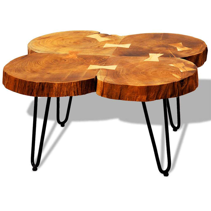 Măsuță De Cafea, 35 Cm, 4 Butuci, Lemn Masiv De Acacia