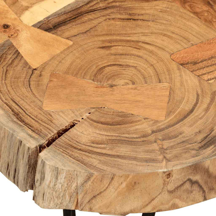 Măsuță De Cafea, 35 Cm, 4 Butuci, Lemn Masiv De Acacia