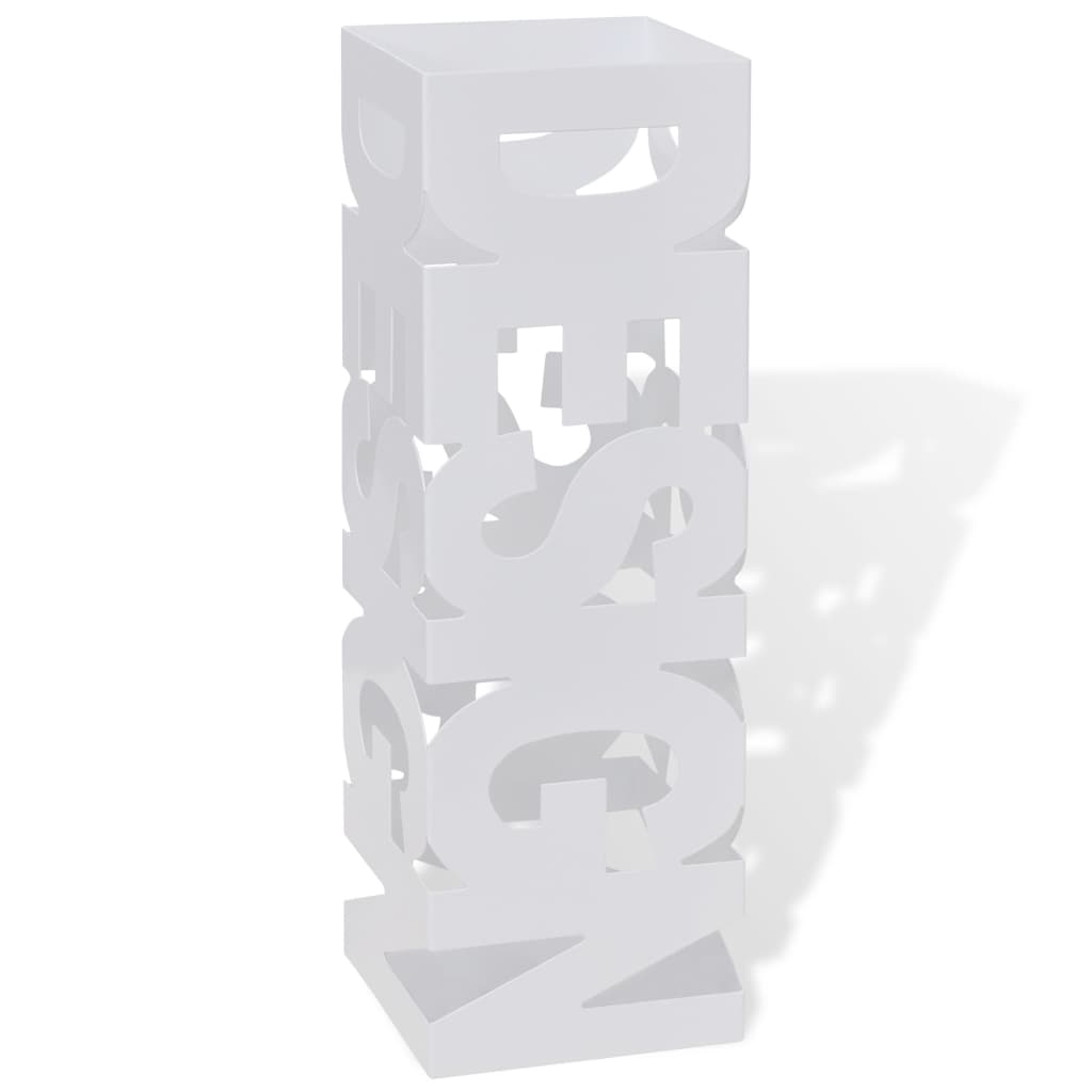 Suport Pentru Umbrele, Pătrat, Depozitare Bastoane, , 48,5 Cm, Oțel