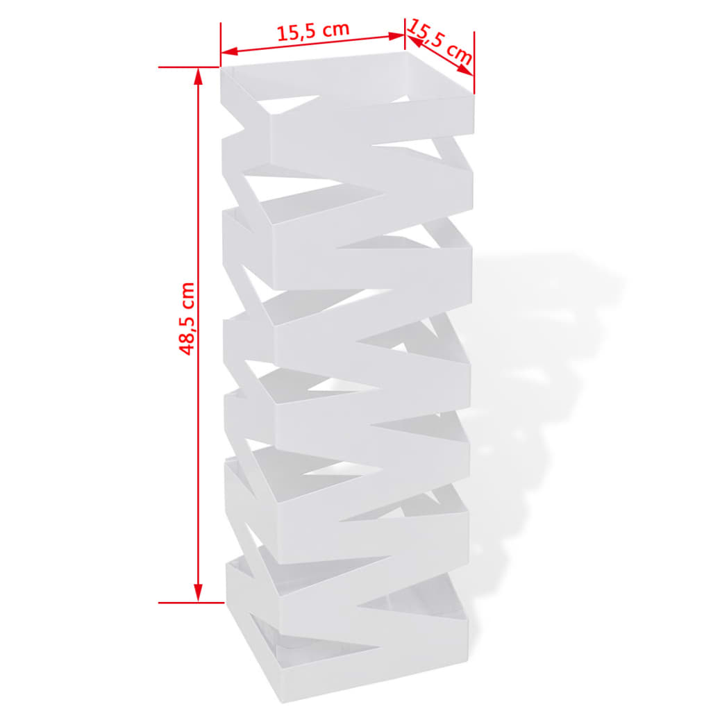 Suport Pentru Umbrele, Pătrat, Depozitare Bastoane, , 48,5 Cm, Oțel