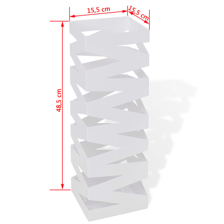 Suport Pentru Umbrele, Pătrat, Depozitare Bastoane, , 48,5 Cm, Oțel