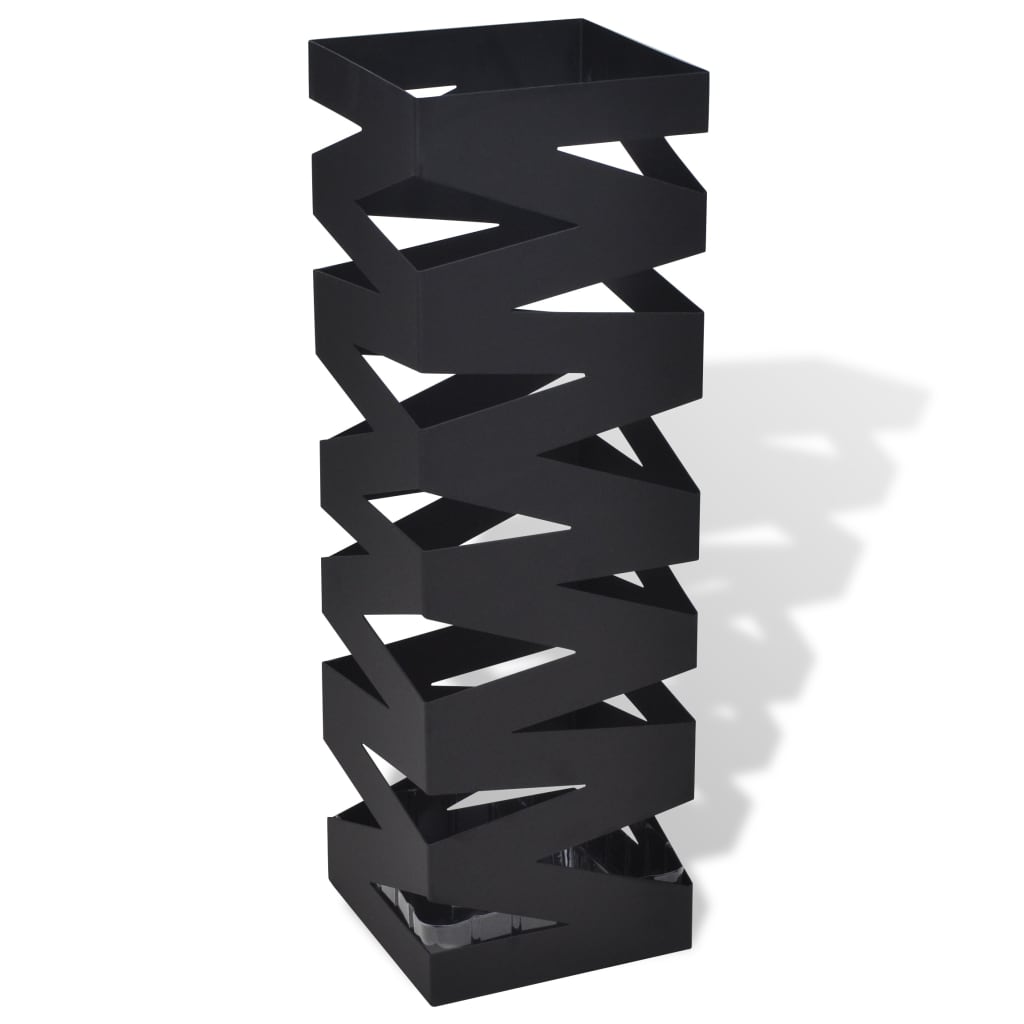 Suport Pentru Umbrele, Pătrat, Depozitare Bastoane, , 48,5 Cm, Oțel