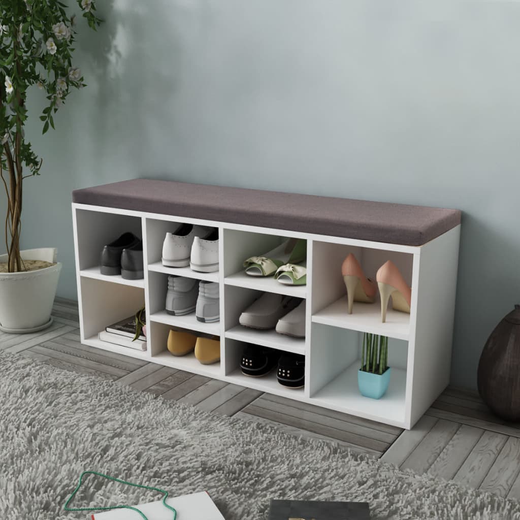 Bancă Pentru Pantofi, Gri Sonoma, 103X30X48 Cm, Lemn Prelucrat