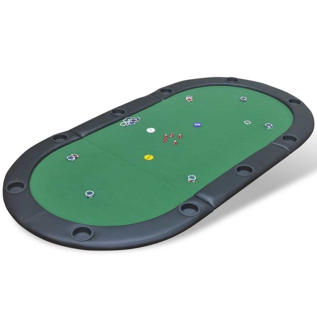 Blat De Masă De Poker Pentru 10 Jucători, Pliabil,