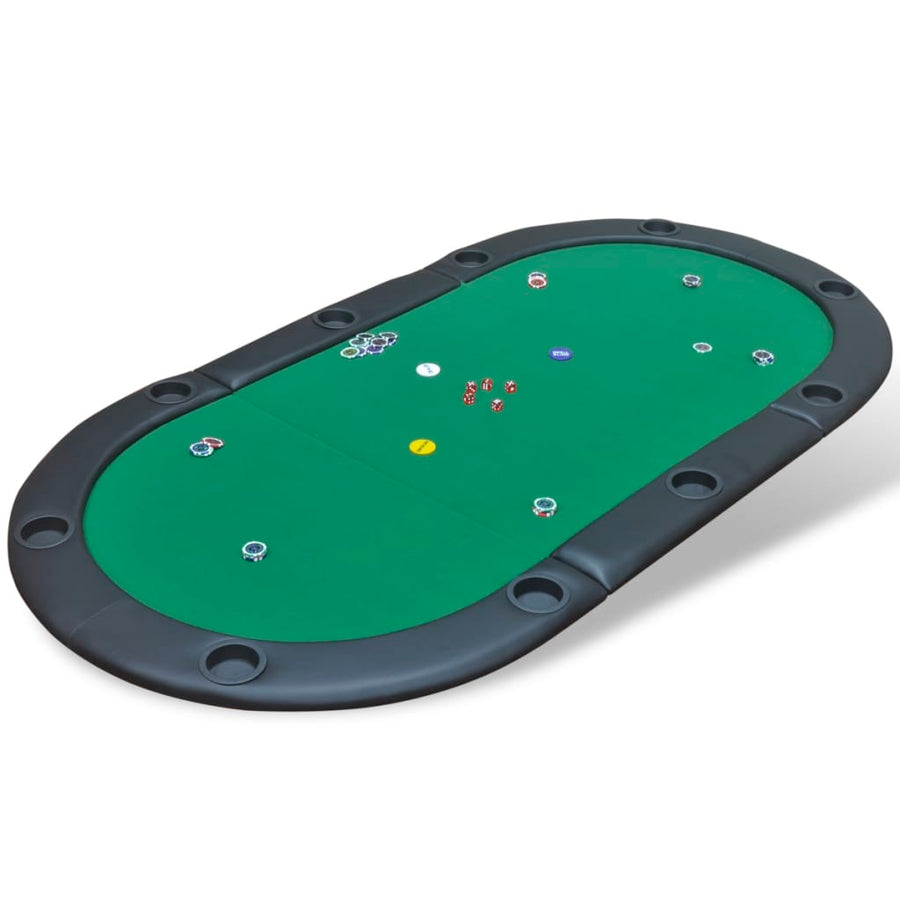 Blat De Masă De Poker Pentru 10 Jucători, Pliabil,
