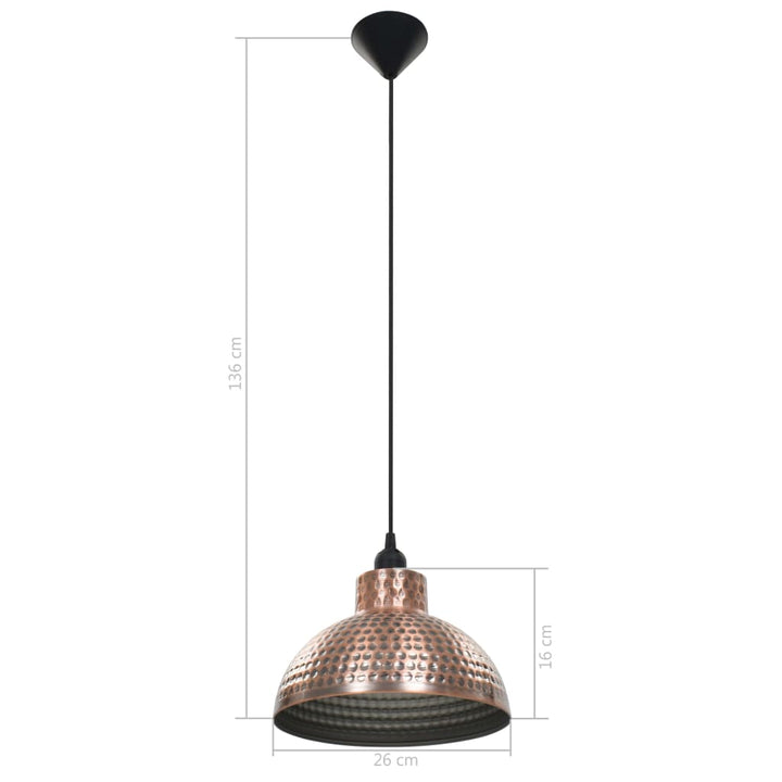 Lustre Semisferice De Culoare Arămie, 2 Buc.