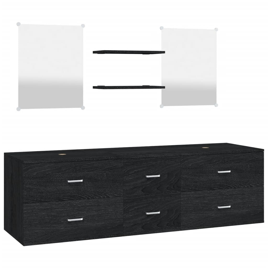 Set Mobilier De Baie, 5 Piese, , Lemn Prelucrat