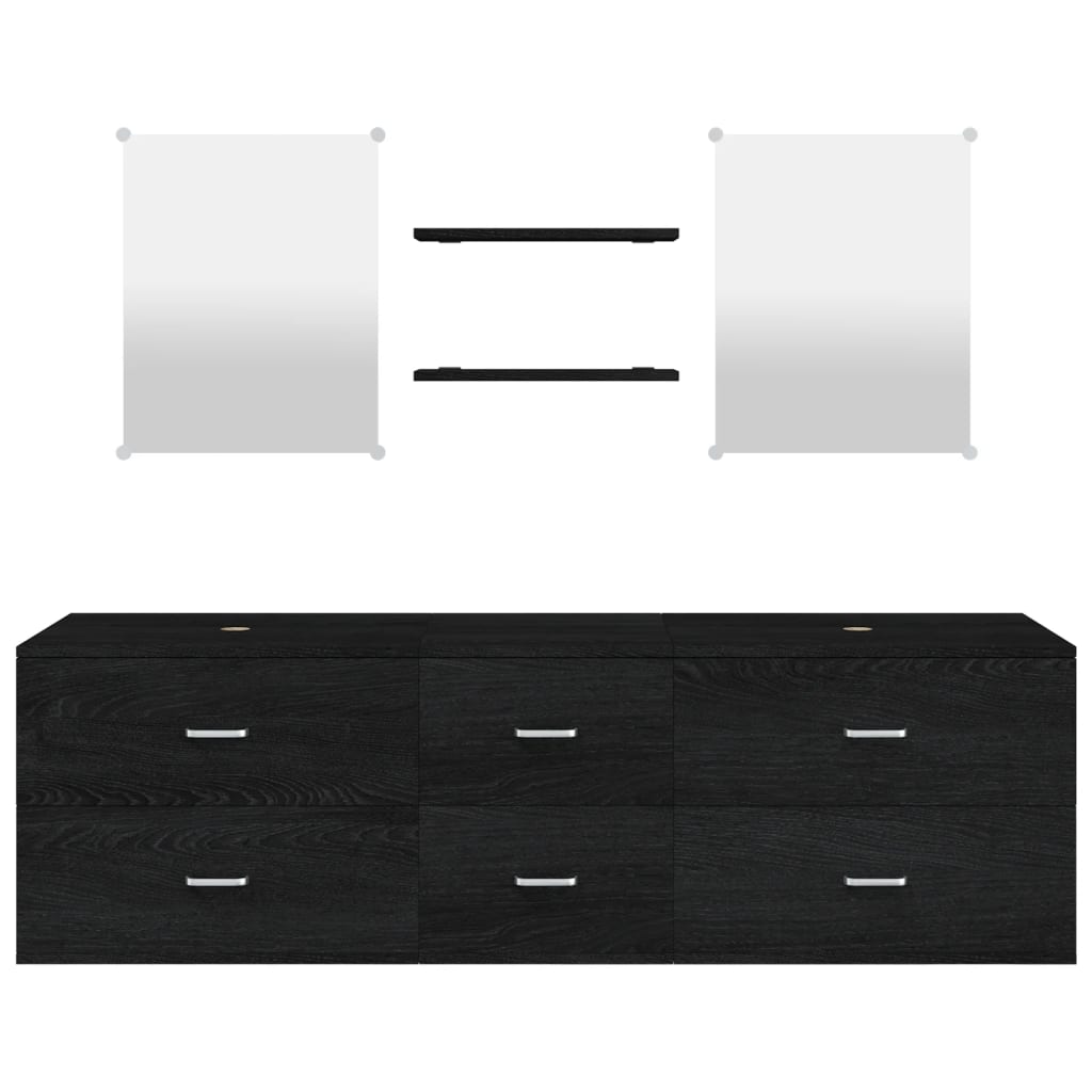 Set Mobilier De Baie, 5 Piese, , Lemn Prelucrat