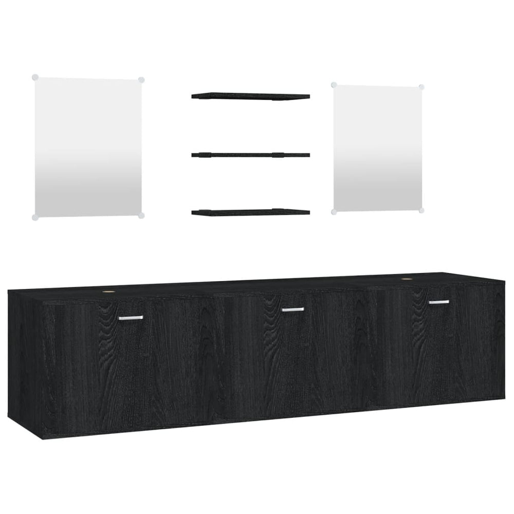 Set Mobilier De Baie, 6 Piese, , Lemn Prelucrat