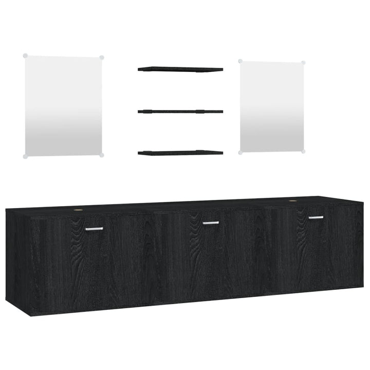 Set Mobilier De Baie, 6 Piese, , Lemn Prelucrat