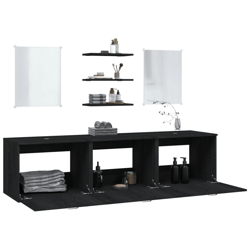 Set Mobilier De Baie, 6 Piese, , Lemn Prelucrat