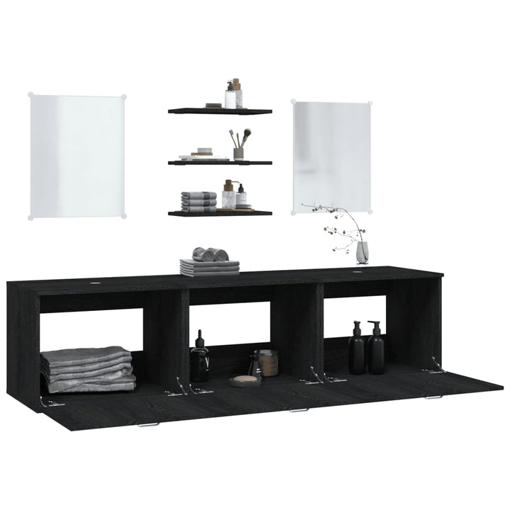 Set Mobilier De Baie, 6 Piese, , Lemn Prelucrat
