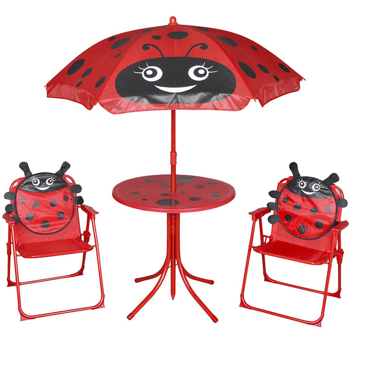 Set Bistro De Grădină Pentru Copii, Cu Umbrelă, 3 Piese,