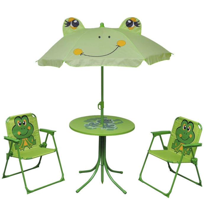 Set Bistro De Grădină Pentru Copii, Cu Umbrelă, 3 Piese,