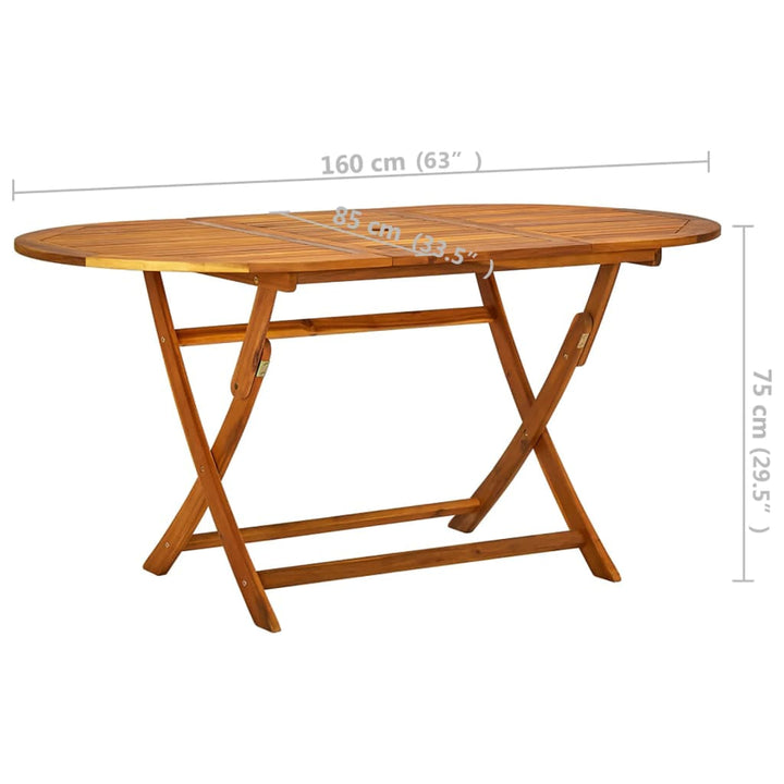 Set Mobilier De Exterior, 7 Piese, Lemn Masiv De Acacia