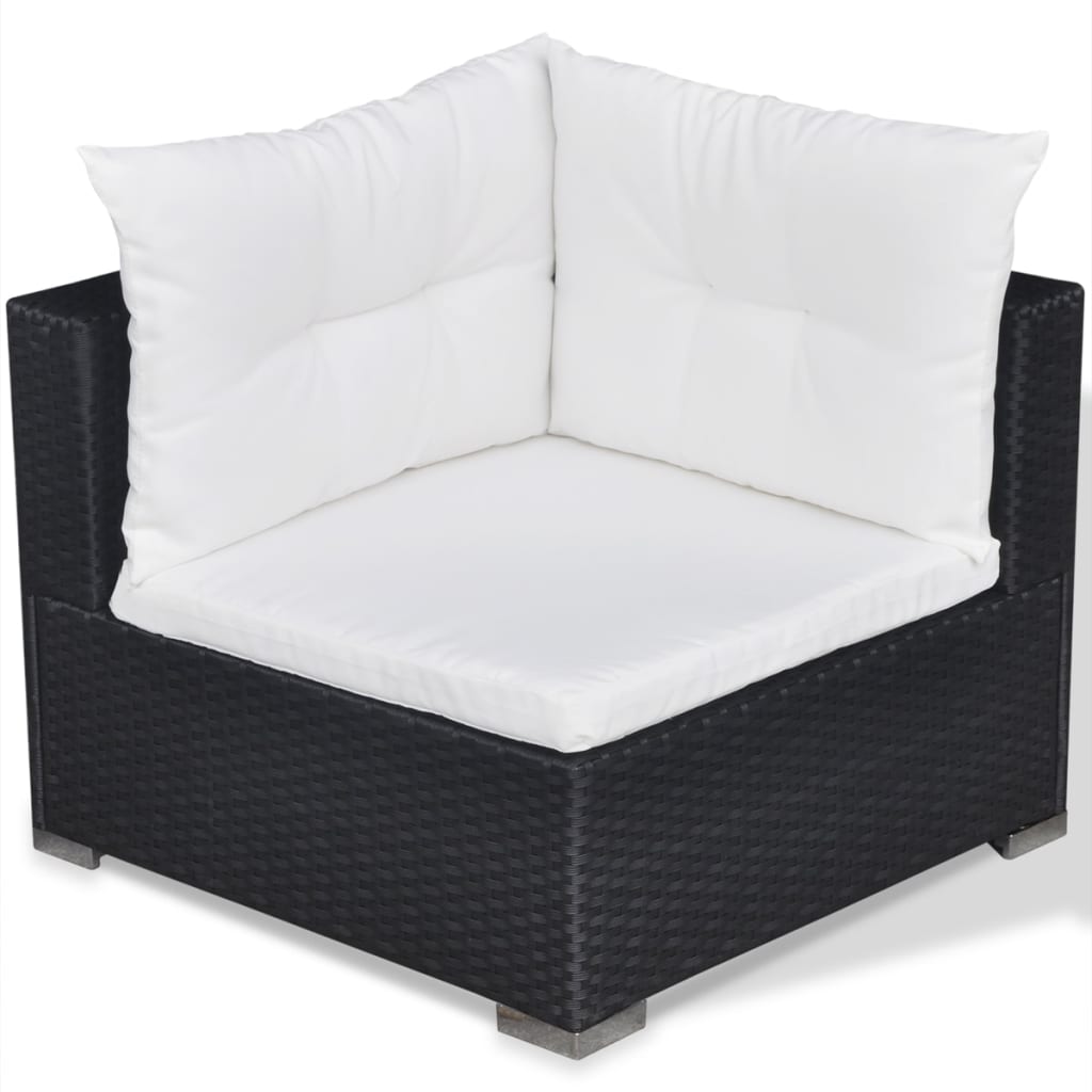 Set Mobilier De Grădină Cu Perne, 5 Piese, , Poliratan