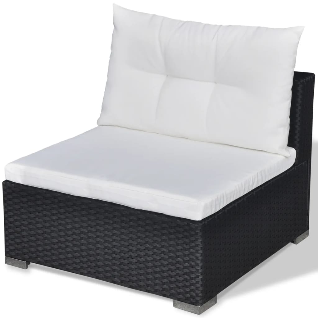 Set Mobilier De Grădină Cu Perne, 5 Piese, , Poliratan
