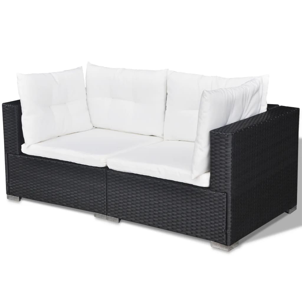 Set Mobilier De Grădină Cu Perne, 6 Piese, , Poliratan