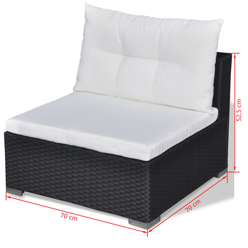 Set Mobilier De Grădină Cu Perne, 10 Piese, , Poliratan
