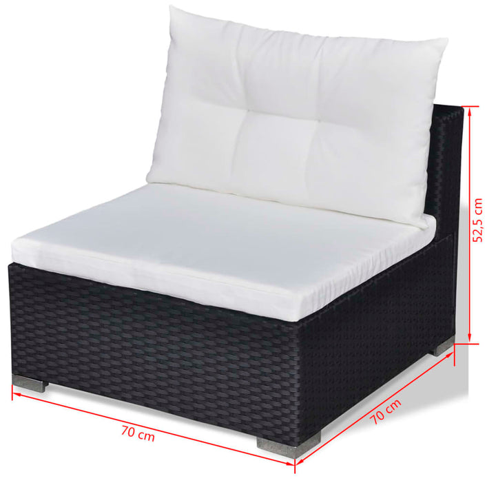 Set Mobilier De Grădină Cu Perne, 10 Piese, , Poliratan