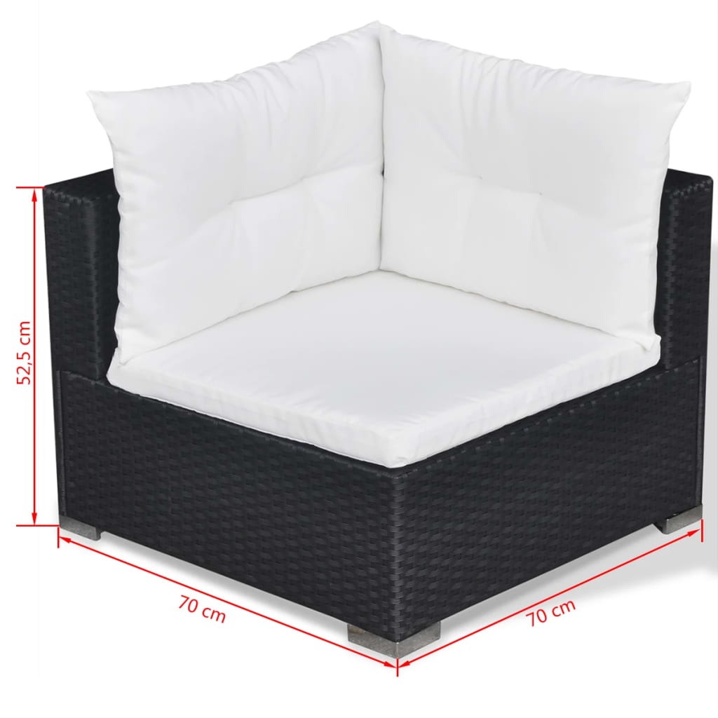 Set Mobilier De Grădină Cu Perne, 10 Piese, , Poliratan