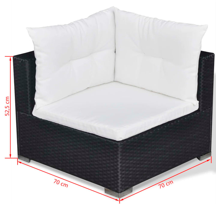 Set Mobilier De Grădină Cu Perne, 10 Piese, , Poliratan