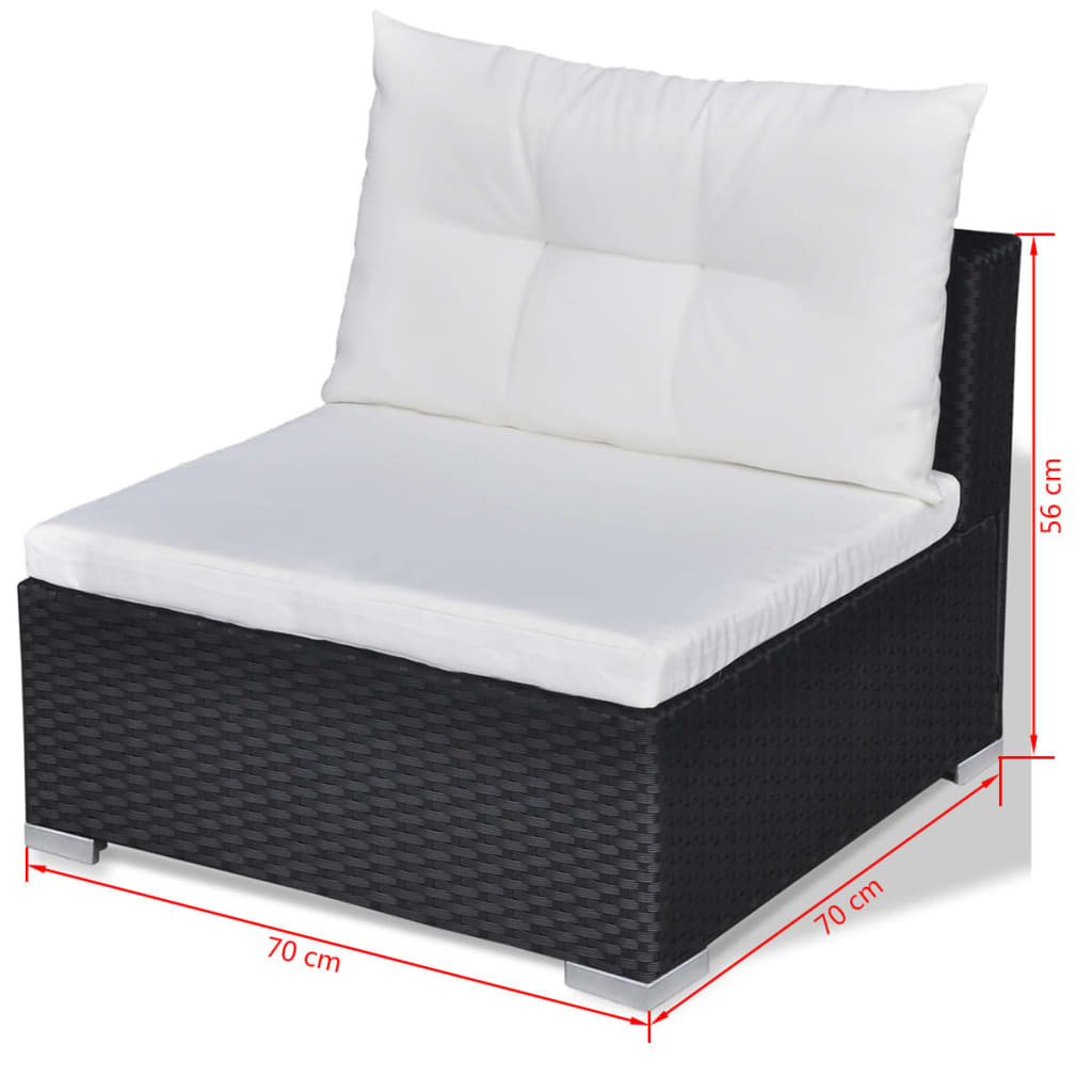 Set Mobilier De Grădină Cu Perne, 10 Piese, , Poliratan