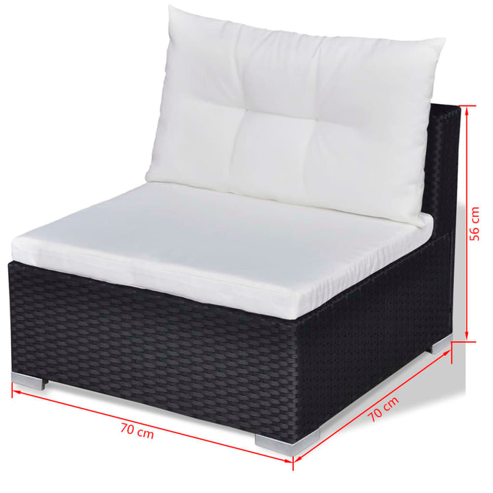 Set Mobilier De Grădină Cu Perne, 10 Piese, , Poliratan