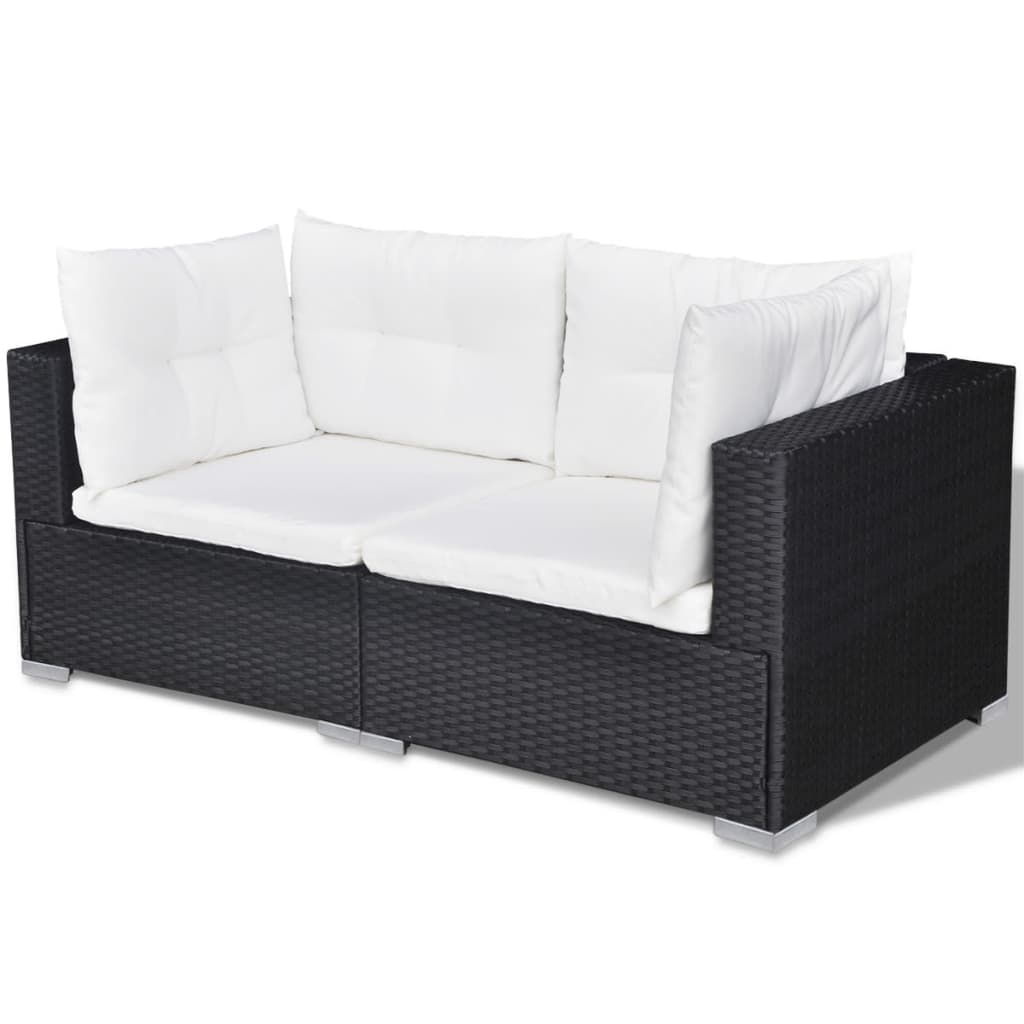 Set Mobilier De Grădină Cu Perne, 10 Piese, , Poliratan