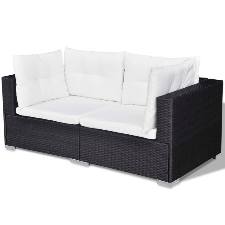 Set Mobilier De Grădină Cu Perne, 10 Piese, , Poliratan