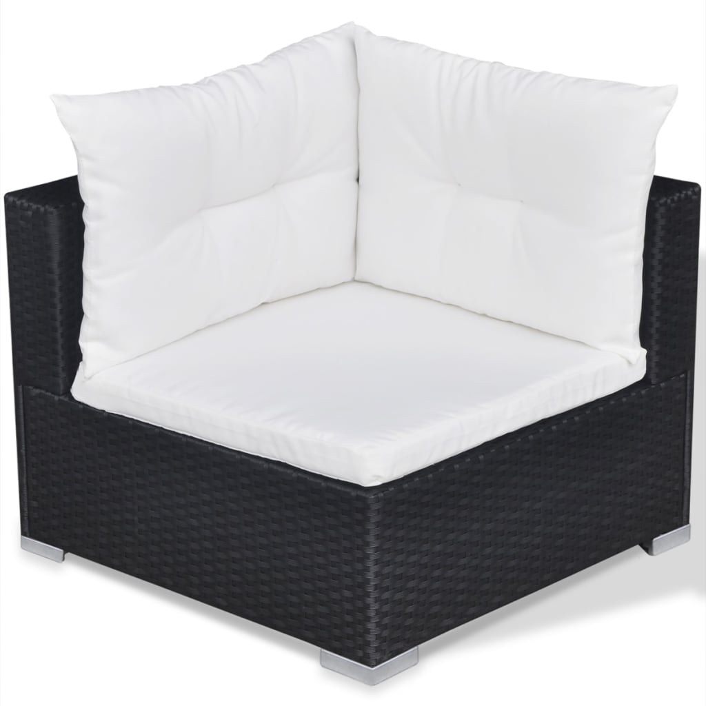 Set Mobilier De Grădină Cu Perne, 10 Piese, , Poliratan