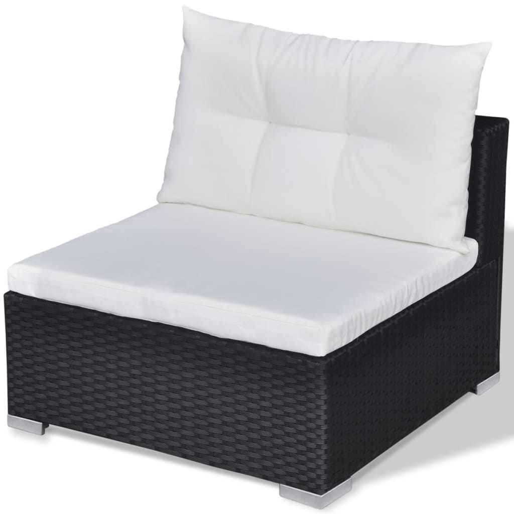 Set Mobilier De Grădină Cu Perne, 10 Piese, , Poliratan
