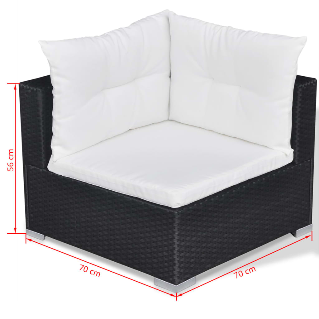 Set Mobilier De Grădină Cu Perne, 10 Piese, , Poliratan