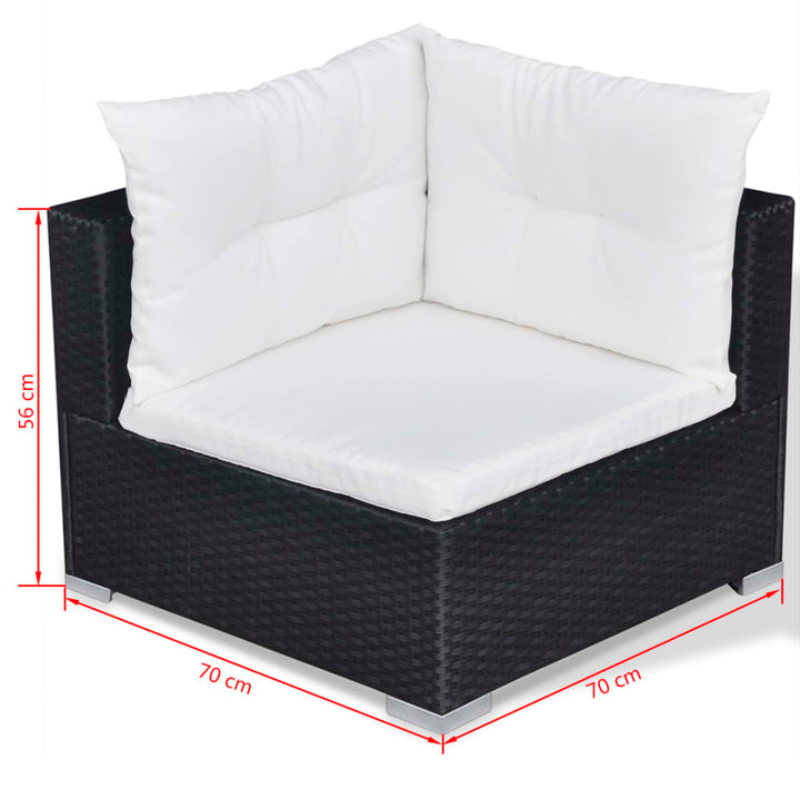 Set Mobilier De Grădină Cu Perne, 10 Piese, , Poliratan