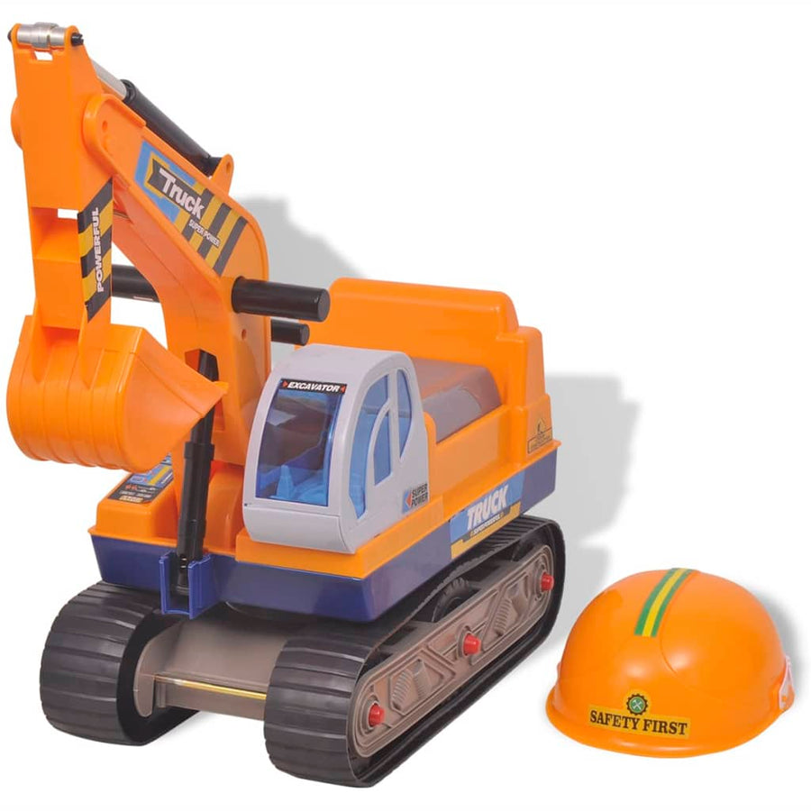 Excavator Ride-On, Galben, Plastic