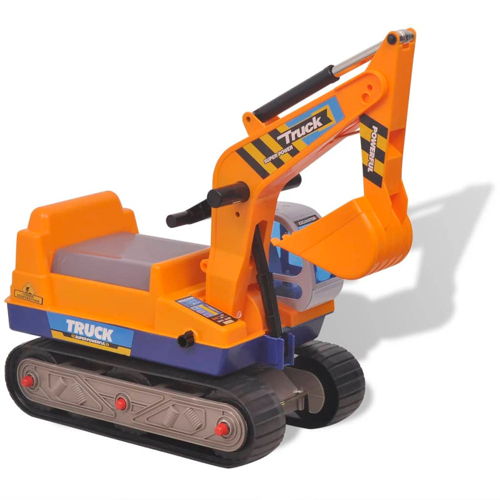 Excavator Ride-On, Galben, Plastic