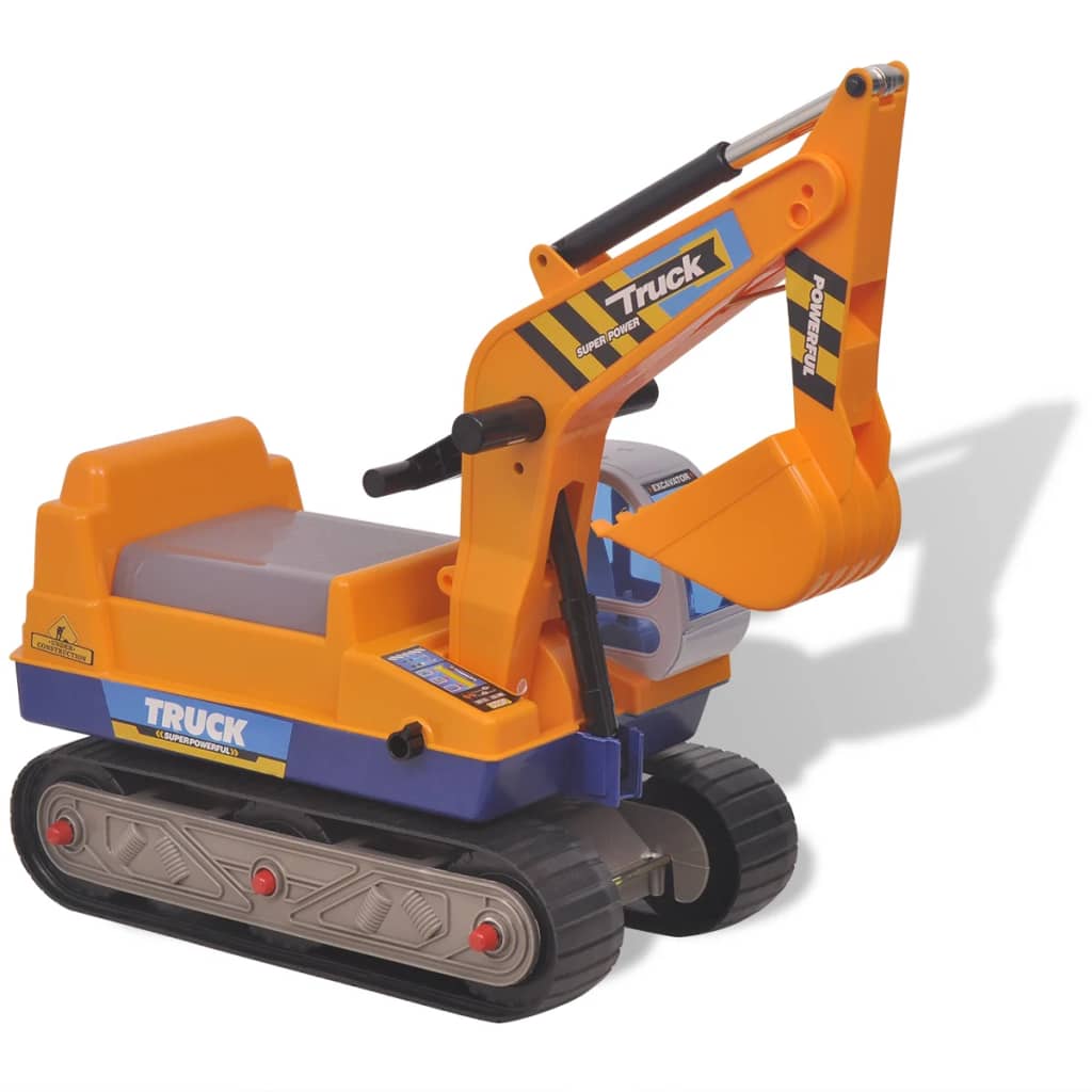 Excavator Ride-On, Galben, Plastic