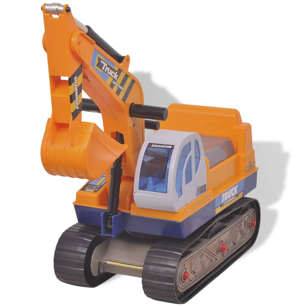 Excavator Ride-On, Galben, Plastic