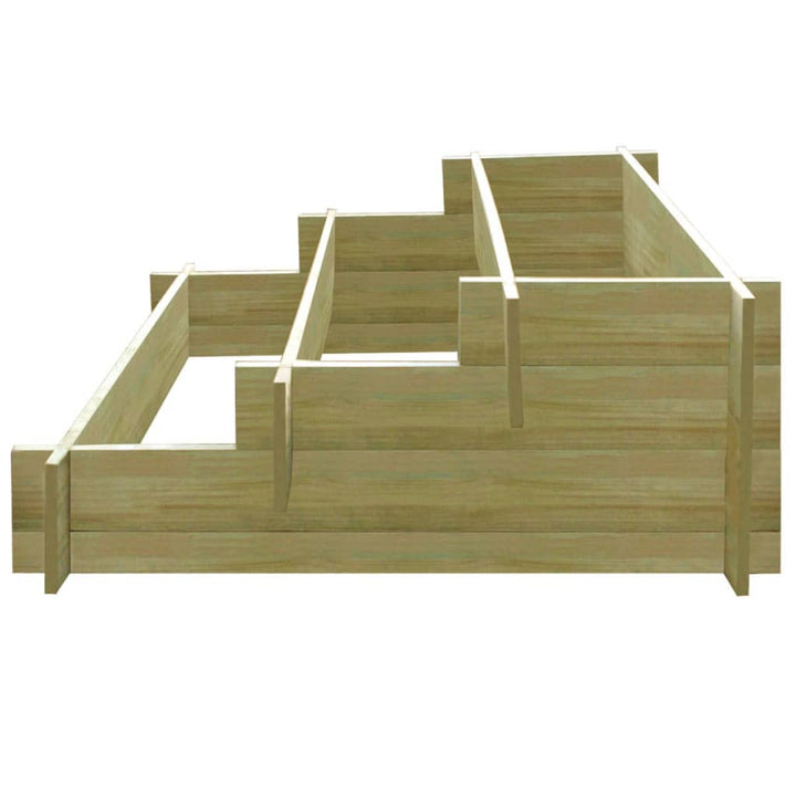 Jardinieră Cu 3 Niveluri, 90 X 90 X 35 Cm, Lemn Tratat