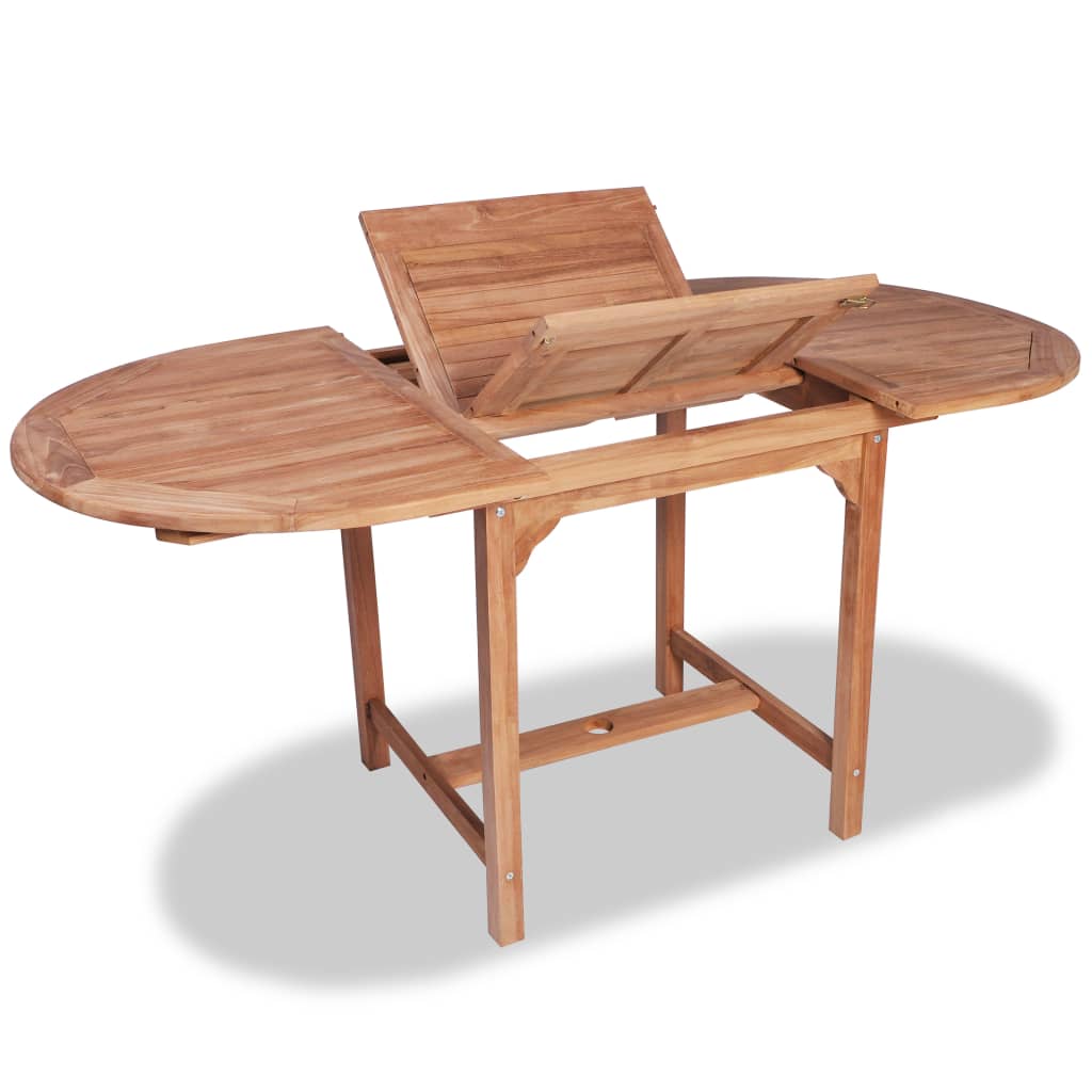 Set Mobilier De Exterior Desigilat, 7 Piese, Lemn Masiv De Tec