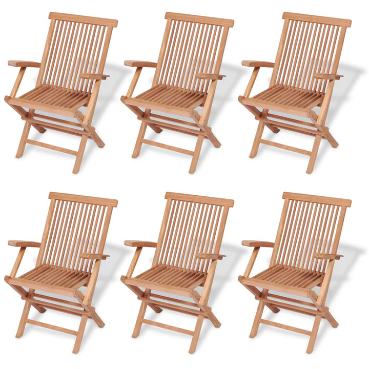 Set Mobilier De Exterior Desigilat, 7 Piese, Lemn Masiv De Tec