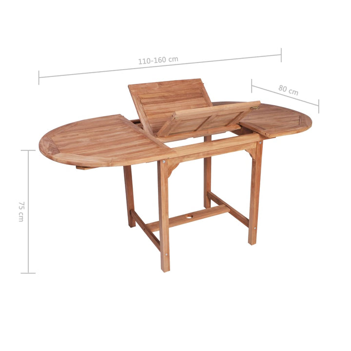 Set Mobilier De Exterior Desigilat, 7 Piese, Lemn Masiv De Tec