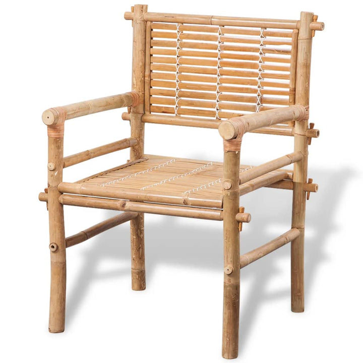 Set Mobilier Bistro Cu Perne, 3 Piese, Bambus