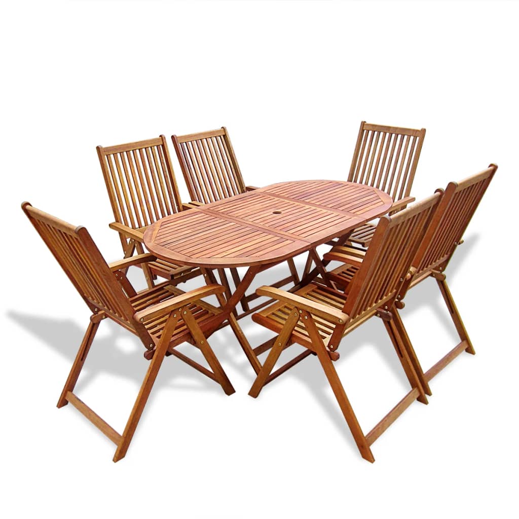 Set Mobilier De Exterior, 7 Piese, Lemn Masiv De Acacia