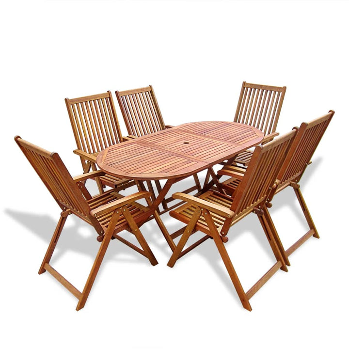 Set Mobilier De Exterior, 7 Piese, Lemn Masiv De Acacia